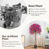 imageGoplus 53 Bougainvillea Artificial Tree Faux Silk Flower Tree in Pot w 576 Flowers 288 Leaves Tall Fake Floor Plant Artificial Plants for Indoor Outdoor Bedroom Living Room DecorRed