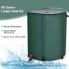 imageGoplus 53 Gallon Collapsible Rain Barrel Portable Rain Barrels to Collect Rainwater from Gutter Rainwater Collection System Water Storage Tank Catcher Container with Filter Spigot60 Gallon