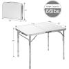 imageGoplus Aluminum Folding Tables Height Adjustable Portable Camping Table Heavy Duty Small Card Table Utility Table White Foldable Table for Indoor Outdoor Dining Party BBQ Picnic