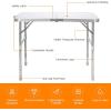 imageGoplus Aluminum Folding Tables Height Adjustable Portable Camping Table Heavy Duty Small Card Table Utility Table White Foldable Table for Indoor Outdoor Dining Party BBQ Picnic