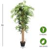 imageGoplus Artificial Bamboo Tree 5ft Tall Faux Bamboo Plant Large Fake Tree with Leaves and Natural Trunk Greenery Floor Artificial Plants in Pots for Home Office Living Room Indoor Outdoor Decor