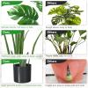 imageGoplus Artificial Monstera Deliciosa Plant 4ft Tall Fake Tropical Palm Tree w10 Pcs Different Turtle Leaves CementFilled Plastic Pot Faux Swiss Cheese Plant for Floor Home Office Decor 2 Pack4ft2