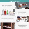 imageGoplus Camping Kitchen Table Portable Outdoor Cooking Table with Storage 26 Tabletop Detachable Windscreen Camp Cook Station Folding Grill Table for Tailgating BBQ Picnic Backyard Beach RVBrown
