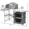 imageGoplus Camping Kitchen Table Portable Outdoor Cooking Table with Storage 26 Tabletop Detachable Windscreen Camp Cook Station Folding Grill Table for Tailgating BBQ Picnic Backyard Beach RVGrey