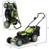 imageGoplus Cordless Lawn Mower 18 Inch Electric Push Mower w 6 Adjustable Cutting Height Brushless Motor Two 40Ah Lithium Battery Packs ampamp Chargers Included 40V2 x 20V