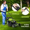 imageGoplus Cordless Lawn Mower 18 Inch Electric Push Mower w 6 Adjustable Cutting Height Brushless Motor Two 40Ah Lithium Battery Packs ampamp Chargers Included 40V2 x 20V