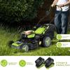 imageGoplus Cordless Lawn Mower 18 Inch Electric Push Mower w 6 Adjustable Cutting Height Brushless Motor Two 40Ah Lithium Battery Packs ampamp Chargers Included 40V2 x 20V
