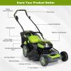 imageGoplus Cordless Lawn Mower 18 Inch Electric Push Mower w 6 Adjustable Cutting Height Brushless Motor Two 40Ah Lithium Battery Packs ampamp Chargers Included 40V2 x 20V