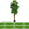 imageGoplus Fake Fiddle Leaf Fig Tree 4FT Tall Artificial Tree Greenery Plants in Pots Decorative Faux Trees for Indoor Home OfficeGreen