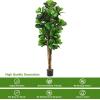 imageGoplus Fake Fiddle Leaf Fig Tree 4FT Tall Artificial Tree Greenery Plants in Pots Decorative Faux Trees for Indoor Home OfficeGreen