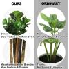 imageGoplus Fake Fiddle Leaf Fig Tree 4FT Tall Artificial Tree Greenery Plants in Pots Decorative Faux Trees for Indoor Home OfficeGreen