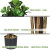 imageGoplus Fake Fiddle Leaf Fig Tree 4FT Tall Artificial Tree Greenery Plants in Pots Decorative Faux Trees for Indoor Home OfficeGreen