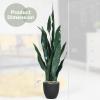 imageGoplus Fake Snake Plant 2 Pack 36quot Tall Artificial Potted Floor Plant Large Faux Sansevieria Plant with 6 Pot and 20pcs Leaves for Living Room House Modern Office Indoor DecorGreen  2 Pack