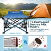 imageGoplus Folding Camping Cot 275quot Sleeping Cot for Adults with Carry Bag 600LBS Weight Capacity Slanted Head Side Pocket Heavy Duty Portable Camping Bed for Kids Beach Office Snap BlueBlue