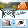 imageGoplus Folding Camping Cot 275quot Sleeping Cot for Adults with Carry Bag 600LBS Weight Capacity Slanted Head Side Pocket Heavy Duty Portable Camping Bed for Kids Beach Office Snap BlueGrey