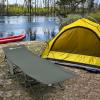 imageGoplus Folding Camping Cot 275quot Sleeping Cot for Adults with Carry Bag 600LBS Weight Capacity Slanted Head Side Pocket Heavy Duty Portable Camping Bed for Kids Beach Office Snap BlueGrey