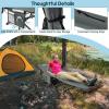 imageGoplus Folding Camping Cot 275quot Sleeping Cot for Adults with Carry Bag 600LBS Weight Capacity Slanted Head Side Pocket Heavy Duty Portable Camping Bed for Kids Beach Office Snap BlueGrey