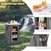 imageGoplus Folding Camping Storage Cabinet Pop Up Outdoor Camping Kitchen Station with Large 3Tier Storage Organizer Carry Bag Easy Set Up Portable Compact Camping Table for BBQ Picnic Backyard 5535