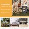 imageGoplus Folding Camping Storage Cabinet Pop Up Outdoor Camping Kitchen Station with Large 3Tier Storage Organizer Carry Bag Easy Set Up Portable Compact Camping Table for BBQ Picnic Backyard 5535