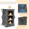 imageGoplus Folding Camping Storage Cabinet Pop Up Outdoor Camping Kitchen Station with Large 3Tier Storage Organizer Carry Bag Easy Set Up Portable Compact Camping Table for BBQ Picnic Backyard 5535