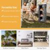 imageGoplus Folding Camping Storage Cabinet Pop Up Outdoor Camping Kitchen Station with Large 3Tier Storage Organizer Carry Bag Easy Set Up Portable Compact Camping Table for BBQ Picnic Backyard 5555