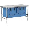 imageGoplus Folding Camping Table with Storage Aluminum Outdoor Camp Table with 2Level Adjustable Height Lightweight Portable Foldable Picnic Table for Tailgating Beach BBQ Party RVBlue