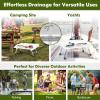imageGoplus Folding Fish Cleaning Table Portable Fish Fillet Washing Station with Drainage Hose Cup Holder ampamp Knife Grooves HeavyDuty Fillet Table Outdoor Hunting Cutting Table for Camping Dock Beach
