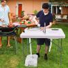 imageGoplus Folding Fish Cleaning Table with Dual Water Basins Heavy Duty Fillet Table with Hose Hook Up Sink and Faucet Portable Outdoor Camping Sink Station for Dock Beach Patio Picnic 40without Grid Rack