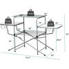 imageGoplus Folding Grill Table Aluminum Camping Table with 26 Main Tabletop Hooks and Carry Bag Portable Picnic Table Grill Stand for Outdoor Tailgating BBQ Beach Backyard RV