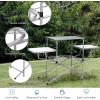 imageGoplus Folding Grill Table Aluminum Camping Table with 26 Main Tabletop Hooks and Carry Bag Portable Picnic Table Grill Stand for Outdoor Tailgating BBQ Beach Backyard RV