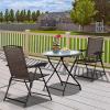 imageGoplus Folding Sling Chairs Sets of 4 Portable Chairs for Patio Garden Pool Outdoor ampamp Indoor wArmrests ampamp Adjustable BackSet of 2