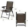 imageGoplus Folding Sling Chairs Sets of 4 Portable Chairs for Patio Garden Pool Outdoor ampamp Indoor wArmrests ampamp Adjustable BackSet of 2