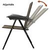 imageGoplus Folding Sling Chairs Sets of 4 Portable Chairs for Patio Garden Pool Outdoor ampamp Indoor wArmrests ampamp Adjustable BackSet of 2