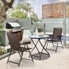 imageGoplus Folding Sling Chairs Sets of 4 Portable Chairs for Patio Garden Pool Outdoor ampamp Indoor wArmrests ampamp Adjustable BackSet of 2