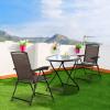 imageGoplus Folding Sling Chairs Sets of 4 Portable Chairs for Patio Garden Pool Outdoor ampamp Indoor wArmrests ampamp Adjustable BackSet of 2