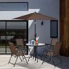 imageGoplus Folding Sling Chairs Sets of 4 Portable Chairs for Patio Garden Pool Outdoor ampamp Indoor wArmrests ampamp Adjustable BackSet of 4
