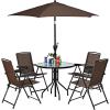 imageGoplus Folding Sling Chairs Sets of 4 Portable Chairs for Patio Garden Pool Outdoor ampamp Indoor wArmrests ampamp Adjustable BackSet of 4