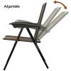 imageGoplus Folding Sling Chairs Sets of 4 Portable Chairs for Patio Garden Pool Outdoor ampamp Indoor wArmrests ampamp Adjustable BackSet of 4