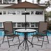 imageGoplus Folding Sling Chairs Sets of 4 Portable Chairs for Patio Garden Pool Outdoor ampamp Indoor wArmrests ampamp Adjustable BackSet of 4