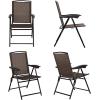 imageGoplus Folding Sling Chairs Sets of 4 Portable Chairs for Patio Garden Pool Outdoor ampamp Indoor wArmrests ampamp Adjustable BackSet of 4