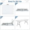 imageGoplus Folding Tables 6ft Foldable Plastic Card Table Portable Heavy Duty Fold Up Table wHandle White Outdoor Utility Folding Table for Picnic Party Dining Camping Beach BBQ No AssemblyWhite
