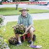 imageGoplus Garden Cart with Wheels Utility Stool Cart wAdjustable 360 Degree Swivel Seat Outdoor Lawn Yard Rolling Work Seat Garden Scooter for Planting GreenRed