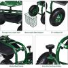 imageGoplus Garden Seat with Wheels Rolling Garden Cart with 360 Degree Swivel Seat for Planting Gardening Stool wTool Tray Basket Gardening Chair Workseat Patio Wagon Scooter for SeniorsGreen