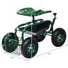 imageGoplus Garden Seat with Wheels Rolling Garden Cart with 360 Degree Swivel Seat for Planting Gardening Stool wTool Tray Basket Gardening Chair Workseat Patio Wagon Scooter for SeniorsGreen