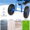 imageGoplus Garden Seat with Wheels Rolling Garden Cart with Adjustable 360 Swivel Seat Tool Tray Basket for Lawn Yard Patio Heavy Duty Gardening Stool Outdoor Wagon Scooter for SeniorsBlue