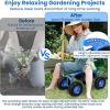 imageGoplus Garden Seat with Wheels Rolling Garden Cart with Adjustable 360 Swivel Seat Tool Tray Basket for Lawn Yard Patio Heavy Duty Gardening Stool Outdoor Wagon Scooter for SeniorsBlue