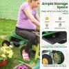 imageGoplus Garden Seat with Wheels Rolling Garden Cart with Adjustable 360 Swivel Seat Tool Tray Basket for Lawn Yard Patio Heavy Duty Gardening Stool Outdoor Wagon Scooter for SeniorsGreen