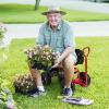 imageGoplus Garden Seat with Wheels Rolling Gardening Stool with Adjustable 360 Swivel Seat Tool Tray ampamp Storage Basket Extendable Handle Outdoor Gardening Scooter Garden Cart Workseat for SeniorsRed