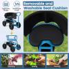 imageGoplus Garden Seat with Wheels Rolling Gardening Stool with Adjustable 360 Swivel Seat Tool Tray ampamp Storage Basket Extendable Handle Outdoor Gardening Scooter Garden Cart Workseat for SeniorsBlue