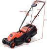 imageGoplus Lawn Mower 13 Inch 2in1 Electric Lawn Mower with Grass Collection Bag Folding Handle Adjustable Cutting Height Corded Push Lawn Mowers for Garden Yard 12 Amp GreenRed